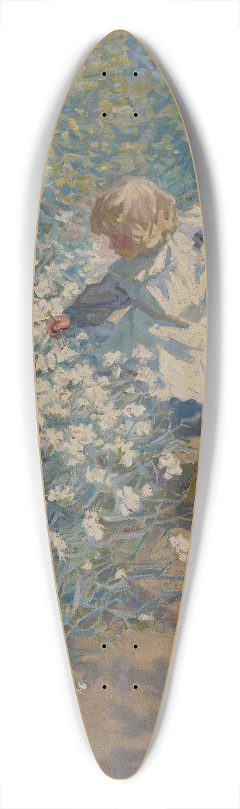 Helen Galloway McNicoll - Picking Flower 39.3 inch art pintail longboard deck