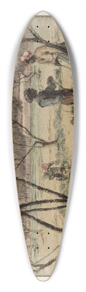 Helen Hyde - A Southern Spring 39.3 inch art pintail longboard deck