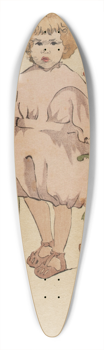 Helen Hyde - Jeffrey Boy 39.3 inch art pintail longboard deck