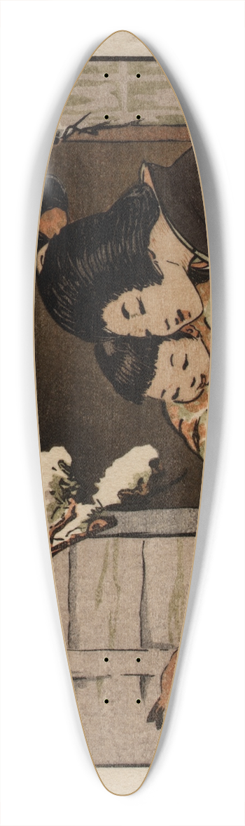Helen Hyde - My Neighbors 39.3 inch art pintail longboard deck