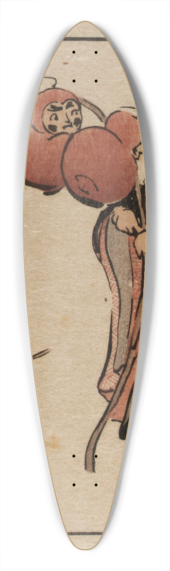 Helen Hyde - The Daruma Branch 39.3 inch art pintail longboard deck