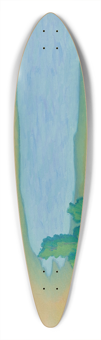 Helge Johansson - Promontory land 39.3 inch art pintail longboard deck