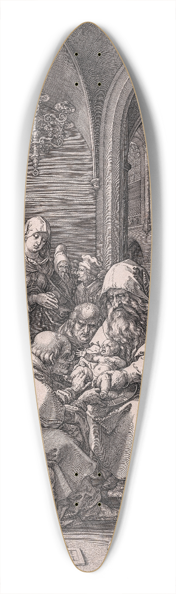 Hendrick Goltzius - The Circumcision 39.3 inch art pintail longboard deck