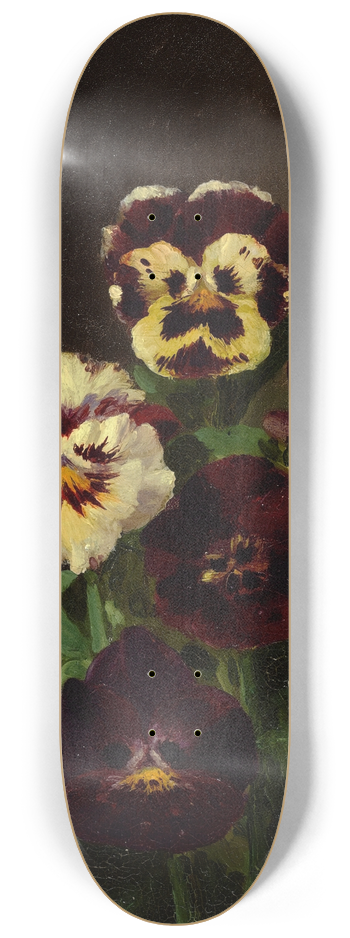 John Williamson - Pansies 8.25 inch art skate deck