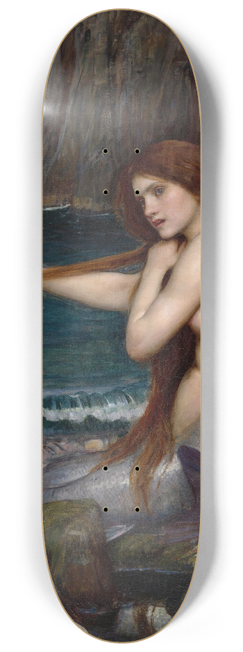 John William Waterhouse - A Mermaid 8.25 inch art skate deck