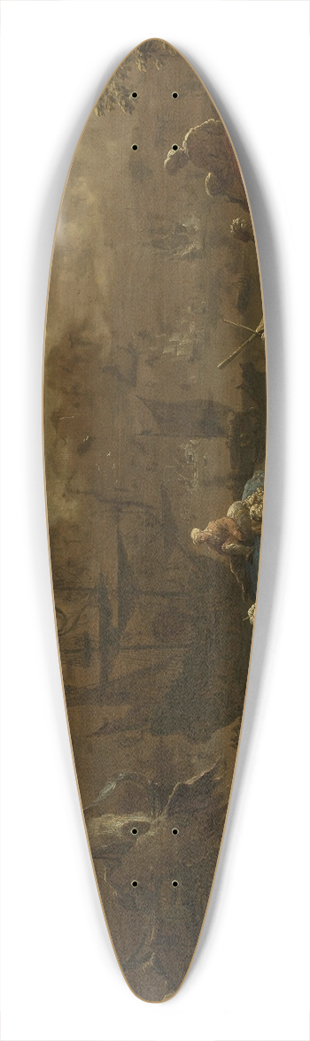 Hendrik van Minderhout - At an Eastern port 39.3 inch art pintail longboard deck