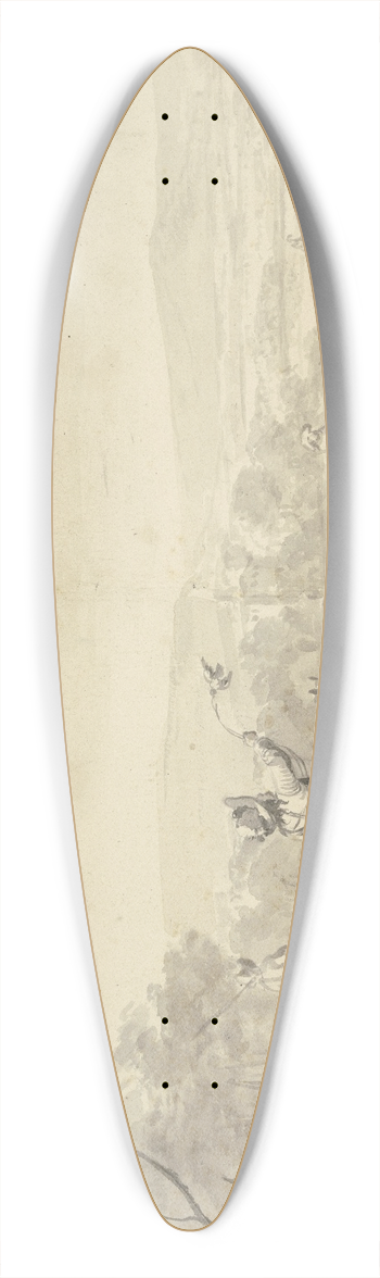 Hendrik Verschuring - Heron hawking 39.3 inch art pintail longboard deck