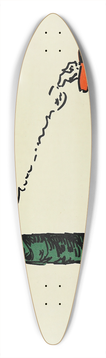 Hendrik Willem Van Loon - A Persian Altar 39.3 inch art pintail longboard deck
