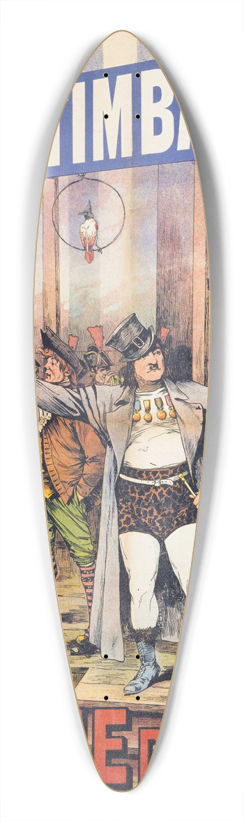 Henri Boulanger Gray - Les Saltimbanques 39.3 inch art pintail longboard deck
