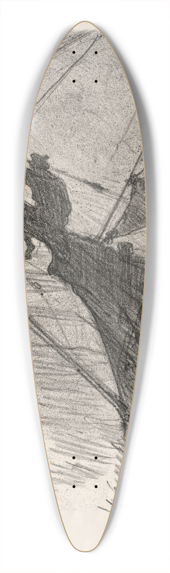 Henri de Toulouse-Lautrec - Oceano Nox 39.3 inch art pintail longboard deck