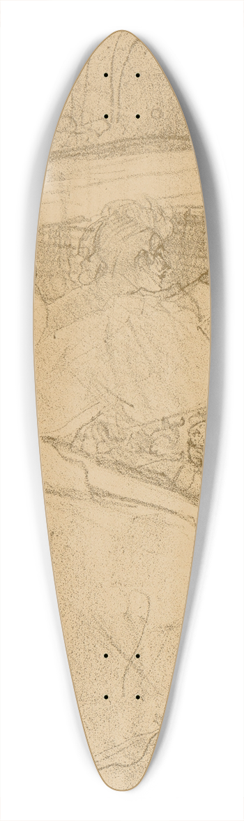 Henri de Toulouse-Lautrec - Yvette Guilbert pl 2 39.3 inch art pintail longboard deck