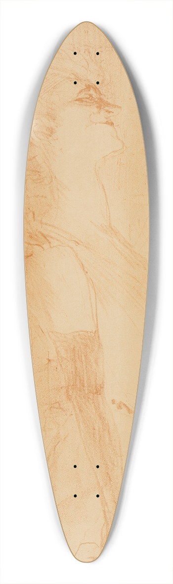 Henri de Toulouse-Lautrec - Yvette Guilbert pl 3 39.3 inch art pintail longboard deck