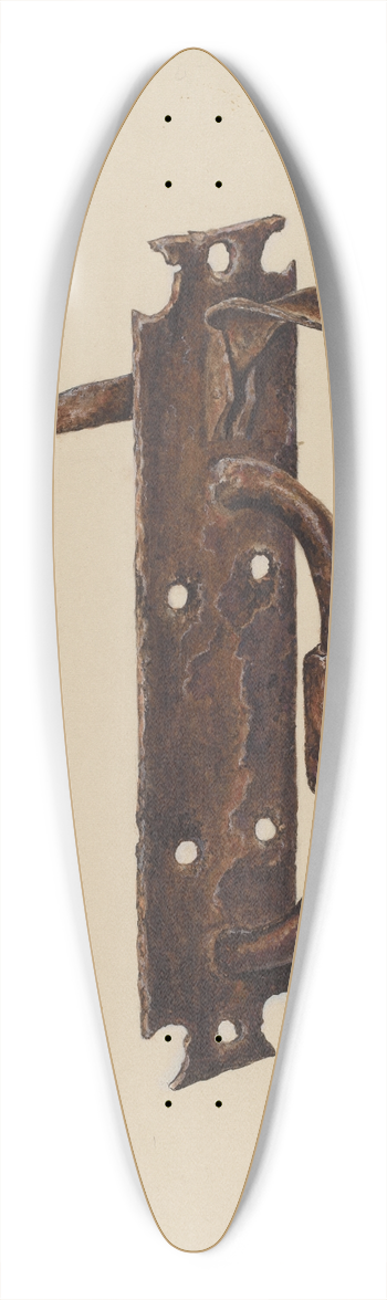 Henrietta S. Hukill - Norfolk Latch 39.3 inch art pintail longboard deck