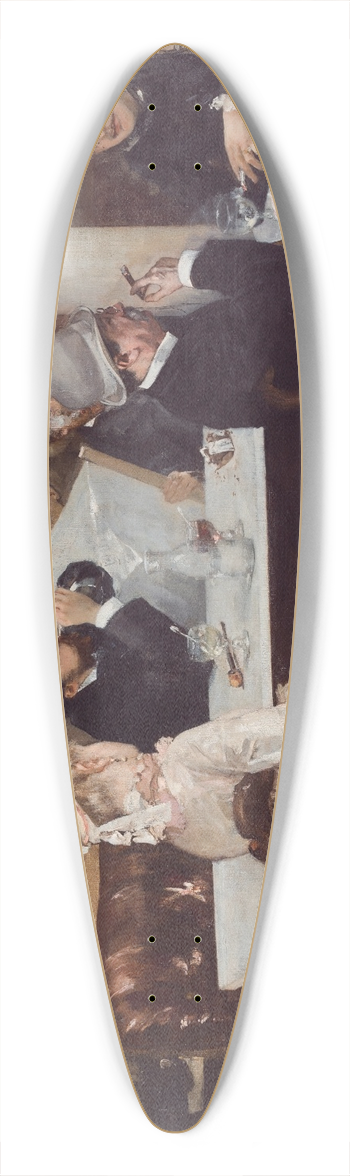 Henri Gervex - Caf Scene In Paris 39.3 inch art pintail longboard deck