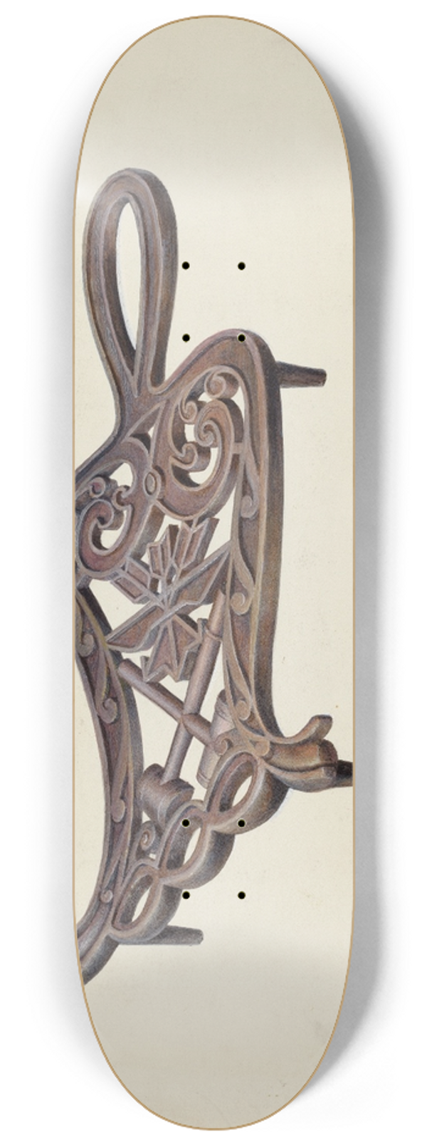 Amos C. Brinton - Flat Iron Stand 8.25 inch art skate deck