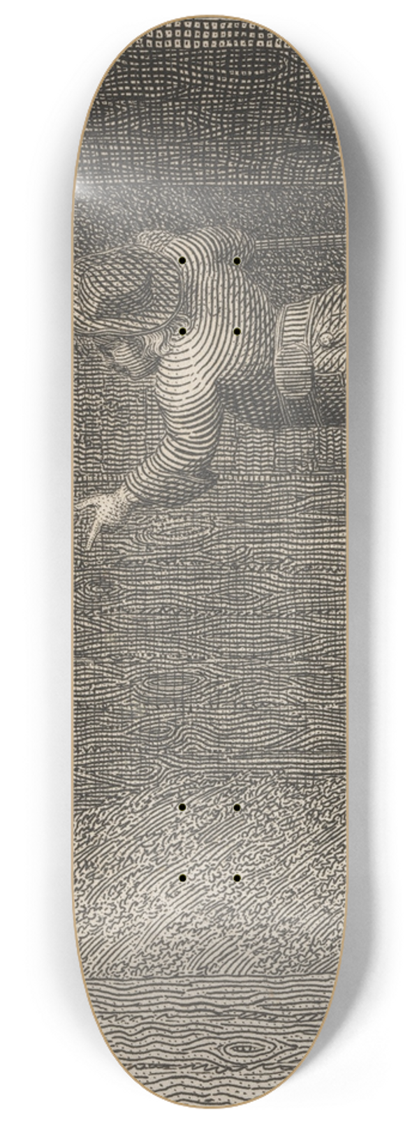 John Wootton - Fable XLI. The Owl and the Farmer 8.25 inch art skate deck