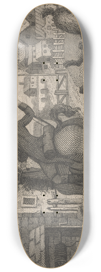 John Wootton - Fable XLVI. The Cur, the Horse, and the Shepherds Dog 8.25 inch art skate deck