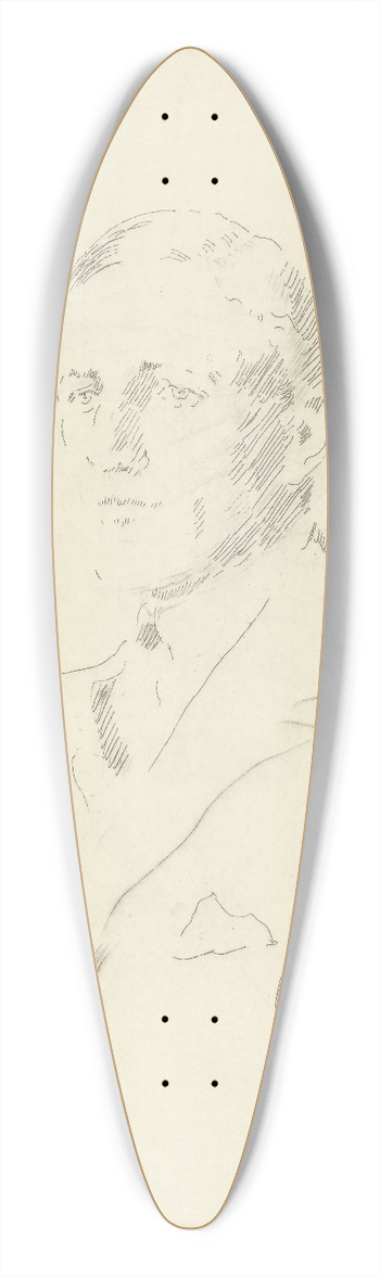 Henrik Lund - Mannsportrett 5 39.3 inch art pintail longboard deck