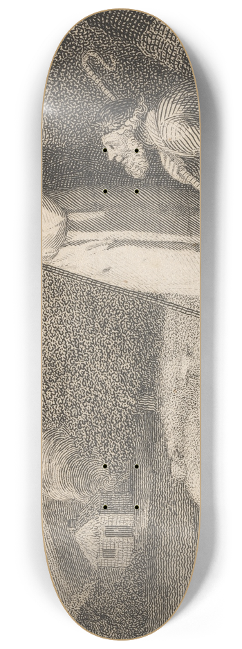 John Wootton - Introduction to the Fables, The Shepherd and the Philosopher 8.25 inch art skate deck