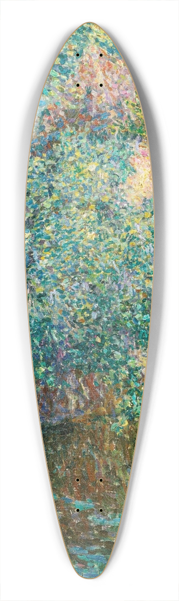 Henri Le Sidaner - Le Pavillon dans les feuilles, composition 39.3 inch art pintail longboard deck