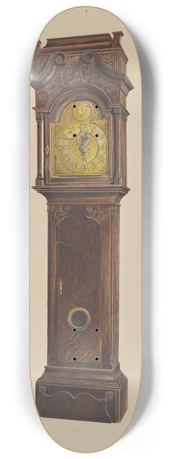 Amos C. Brinton - Grandfather Clock 8.25 inch art skate deck
