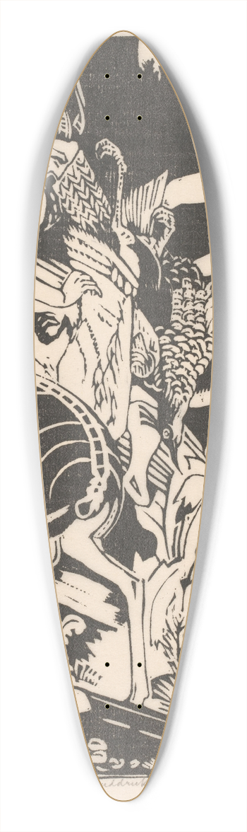 Henri van der Stok - De schoone buit 39.3 inch art pintail longboard deck