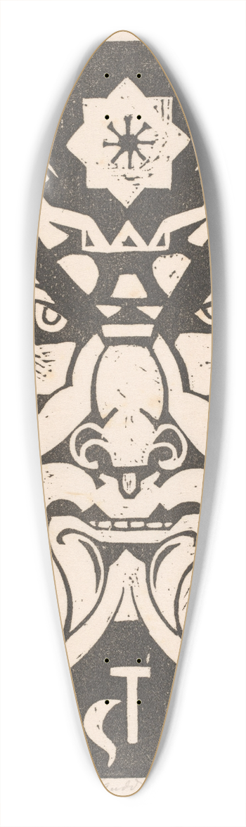 Henri van der Stok - Saturnus 39.3 inch art pintail longboard deck