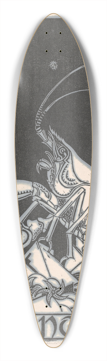 Henri van der Stok - Sterrenbeeld kreeft 39.3 inch art pintail longboard deck