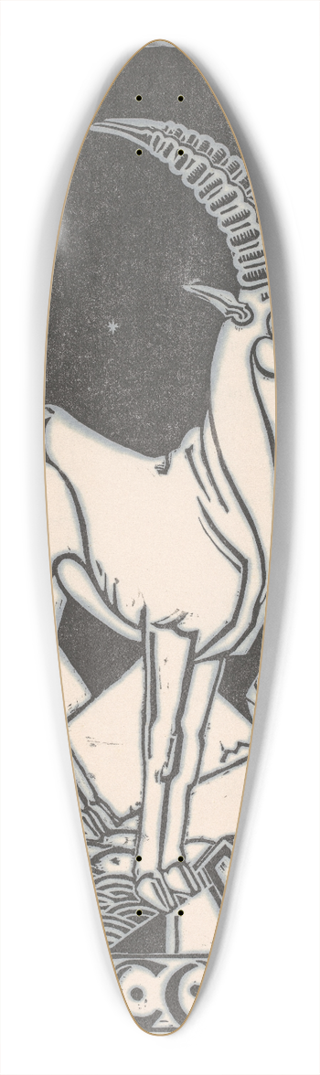 Henri van der Stok - Sterrenbeeld steenbok 39.3 inch art pintail longboard deck