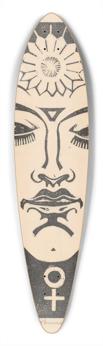 Henri van der Stok - Venus 39.3 inch art pintail longboard deck