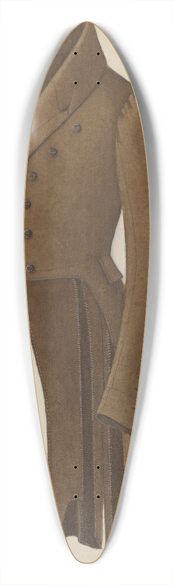 Henry De Wolfe - Mans Coat 39.3 inch art pintail longboard deck