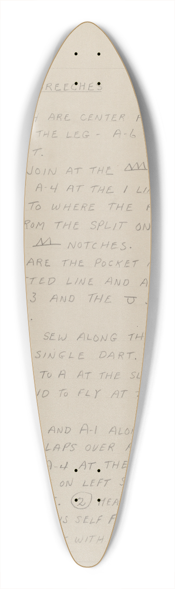 Henry De Wolfe - Written Instructions for Making a Suit 39.3 inch art pintail longboard deck