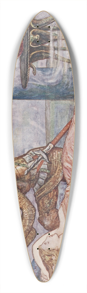 Henry Justice Ford - Morning-Glory the fairy of the Dawn 39.3 inch art pintail longboard deck