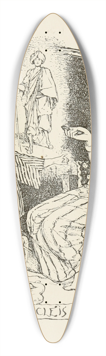 Henry Justice Ford - My Uncle is coming 39.3 inch art pintail longboard deck