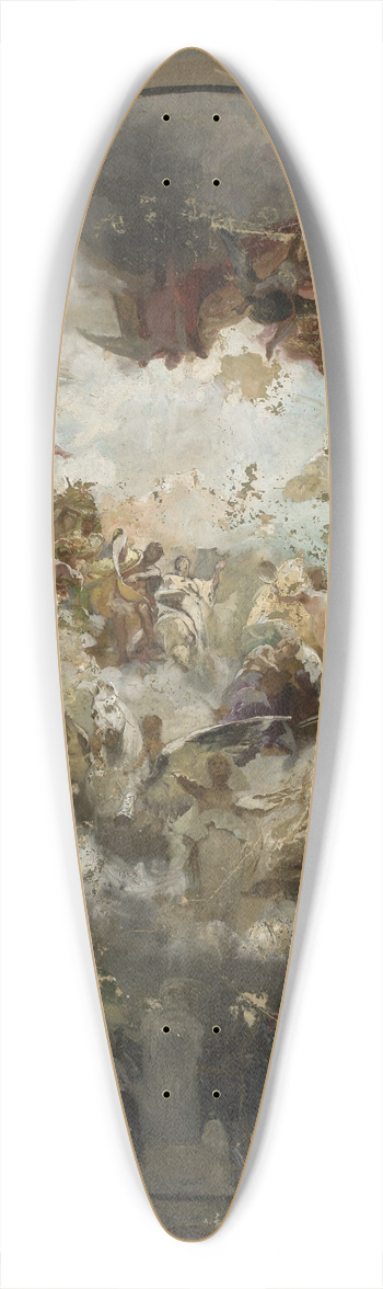 Henryk Siemiradzki - Plafond project 39.3 inch art pintail longboard deck