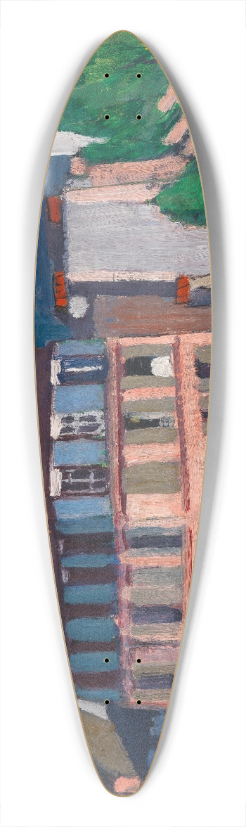Henry Lyman Saen - Rooftops, Paris 39.3 inch art pintail longboard deck