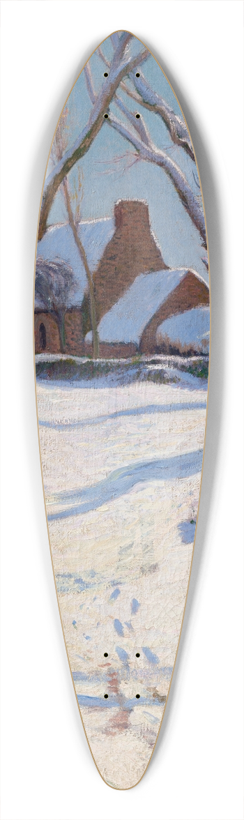 Henry Moret - Neige en Bretagne 39.3 inch art pintail longboard deck