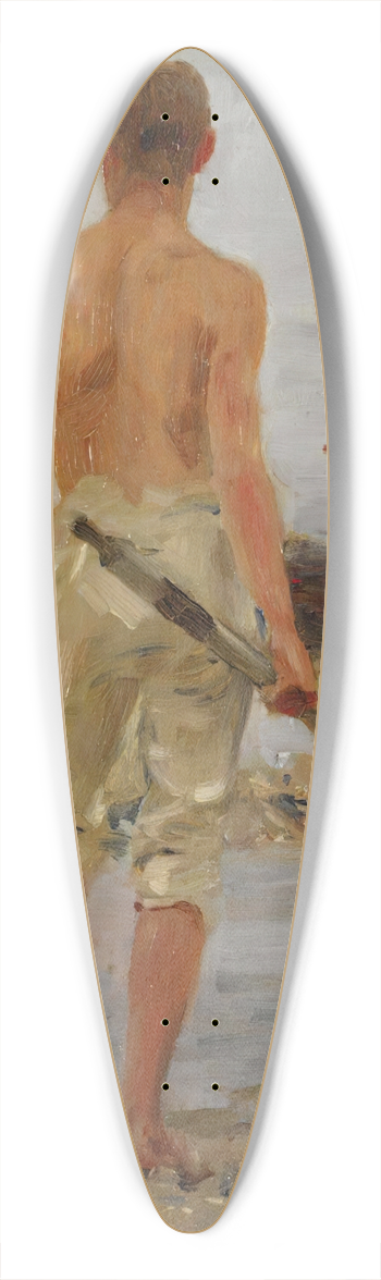 Henry Scott Tuke - A boy with an oar 39.3 inch art pintail longboard deck