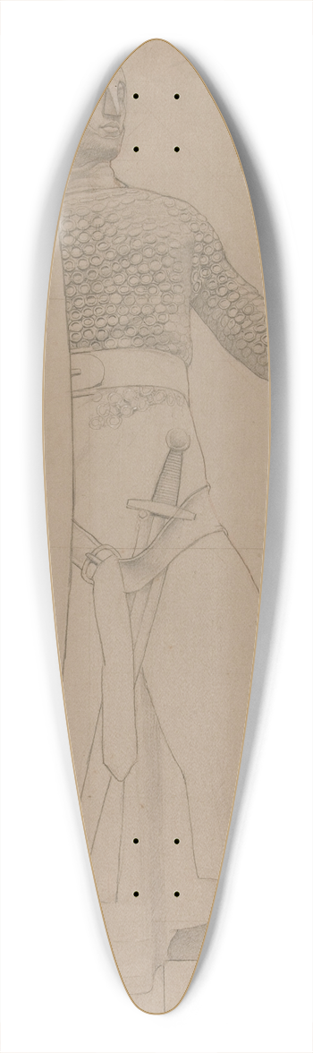 Henry Siddons Mowbray - Untitled 39.3 inch art pintail longboard deck