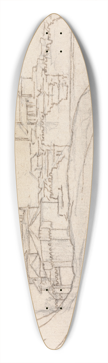 Henry Swinburne - Dueas, Spain 39.3 inch art pintail longboard deck