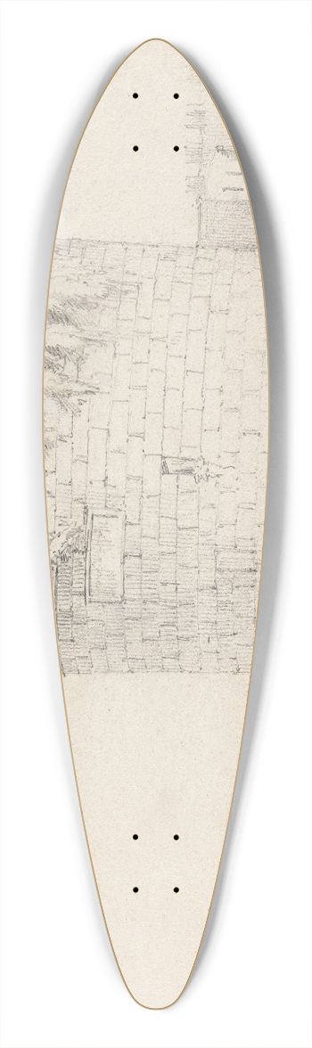 Henry Swinburne - Ruins of a Circular Stone Keep 39.3 inch art pintail longboard deck
