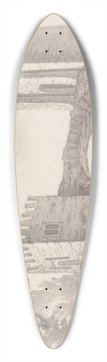 Henry Swinburne - Stone Bridge 39.3 inch art pintail longboard deck