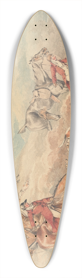 Henry Thomas Alken - Foxhunting; The Death 39.3 inch art pintail longboard deck