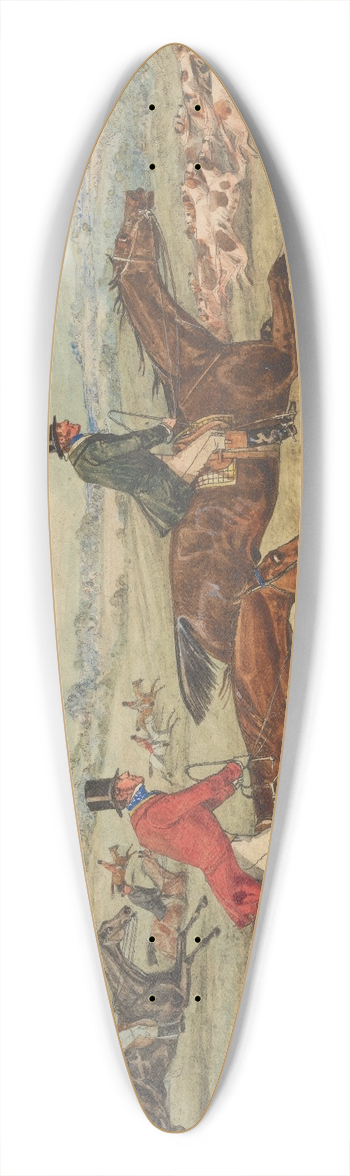 Henry Thomas Alken - Full Cry; Lets Keep the Lead 39.3 inch art pintail longboard deck