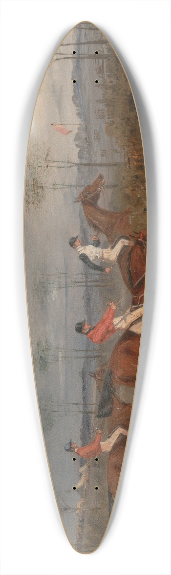 Henry Thomas Alken - Scenes From a Steeplechase: Another Hedge 39.3 inch art pintail longboard deck