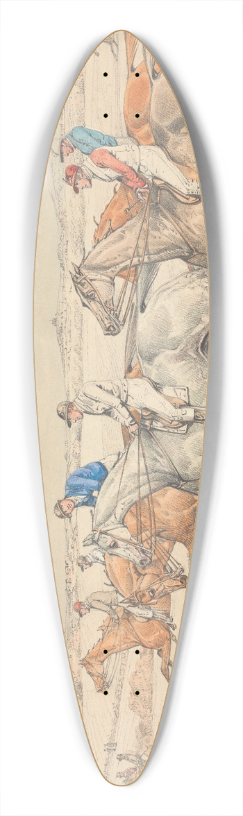 Henry Thomas Alken - Steeplechasing; The Start 39.3 inch art pintail longboard deck