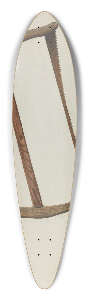 Henry Waldeck - Bucksaw 39.3 inch art pintail longboard deck