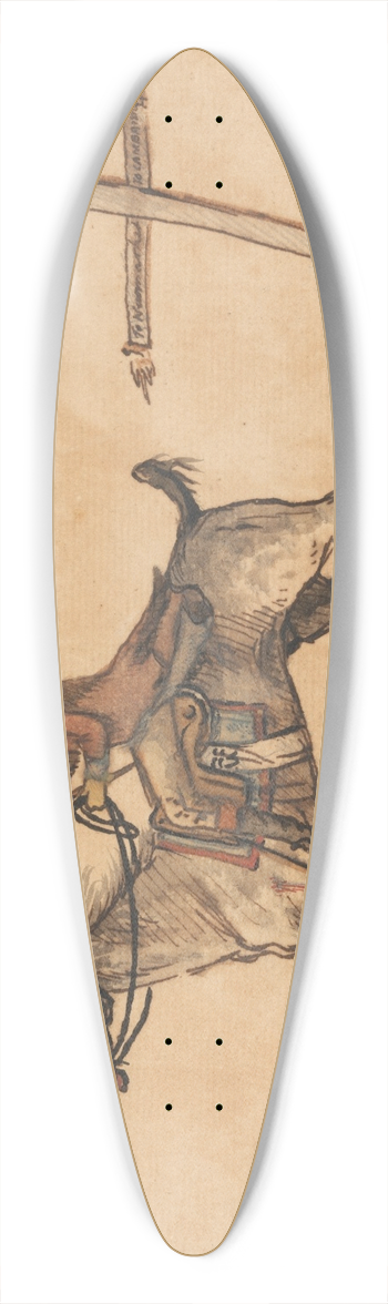 Henry William Bunbury - The Sporting Undergraduate 39.3 inch art pintail longboard deck