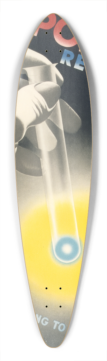 Herbert Bayer - Polio research a light is beginning to dawn 39.3 inch art pintail longboard deck