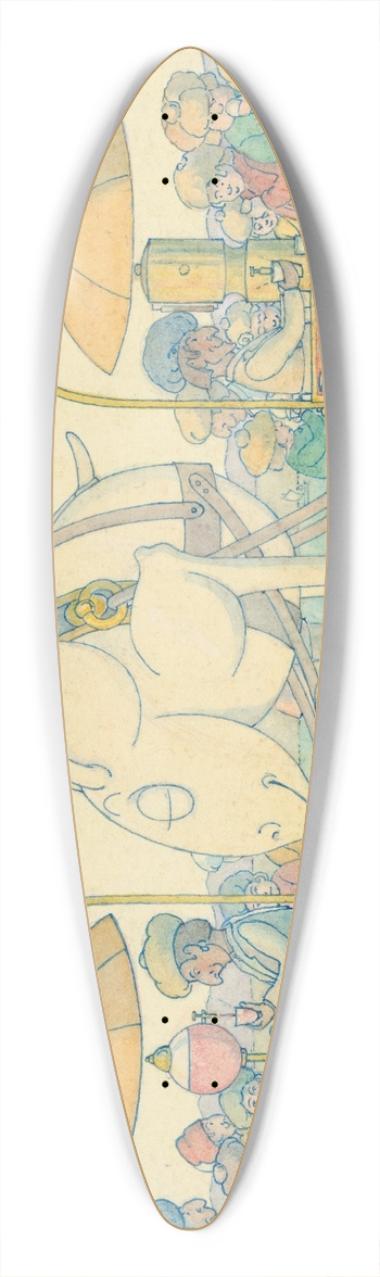 Herbert Crowley - Hot or Cold 39.3 inch art pintail longboard deck